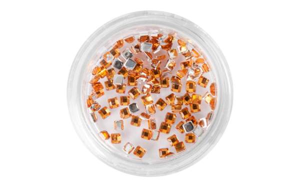 Nail Art Square Rhinestones Orange