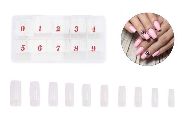 Claw Curve Nail Tips Natural Look Storage Box 250 pcs