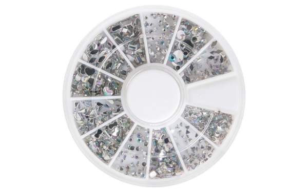 Rhinestone Wheel Silver Mix