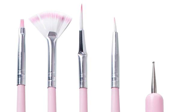 Nail Art Brush Set Pink Series 5 pcs